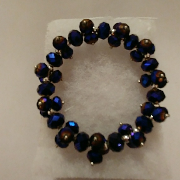 Navy Metallic Crystal Bracelet - Picture 4 of 8